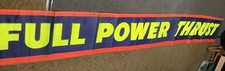 Vintage 1956 Richfield Ethyl Gasoline Canvas Sign Banner Full Power Thrust 12ft picture