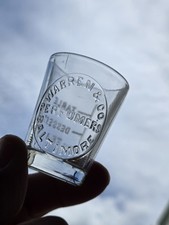 Old Rare Vintage Antique Warren & Co Perfumers Baltimore MD Dose Cup Shot Glass picture