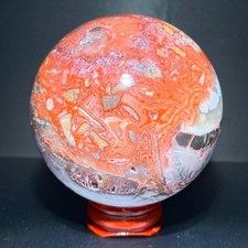 470G Natural Mexican agate Ball Quartz Crystal Sphere Reiki Crystal Decor Gift picture
