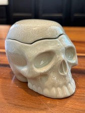 Tiki Farm Squid's Squll Lidded Skull Mug 2006 features Maori Tattoo Design picture