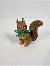 Vintage Ceramic Brown Squirrel Holding a Nut Figurine 4