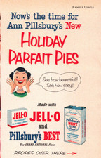 Pillsbury's Best Flour Jell-O Holiday Parfait Pie Vintage Print Ad c1952 picture