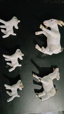 Vintage five Billy Goat Gruff Fable Miniature Figurines picture