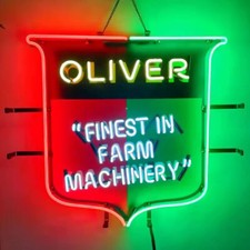 New Oliver Finest In Farm Machinery HD ViVid Neon Sign 24