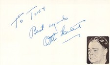 Otto Hulett d1983 signed autograph auto 3x5 Cut American Actor in The Mob picture
