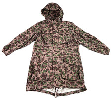Vintage 70s 44 M L AUSTRIAN KAZ 57 Pea Dot Camo Army Military Parka Jacket Coat picture