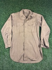 True VTG M1937 US Army Service Shirt WWII Khaki Wool  Gas Flaps And Protection picture