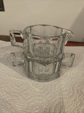 Heisey Glass Colonial Hotel Creamer and Sugar Bowl Set picture