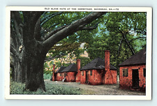 Old Slave Huts at the Hermitage Plantation Savannah Georgia Vintage Postcard E3 picture