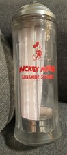 Disney Vintage Mickey Mouse Sunshine Straw Glass Holder Red Logo WDP picture