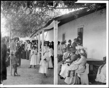Crowd At The La Fiesta De Los Angeles Home Celebration Of Mexican - Old Photo picture
