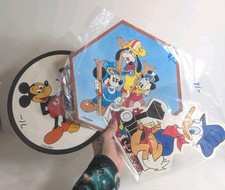 VTG. Huge Oversized Disney Stickers~ Lot Mickey,Donald, Goofy~Classic Product 9