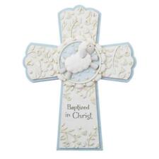 Baptized in Christ Cross Blue Lot of 2 Size 6x8x0.5 in Exceptional baptism gift picture