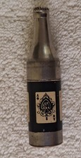 Vtg 1940's KEM Co. Detroit 4-Aces Metal Beer Bottle Cigarette Lighter Pull Apart picture