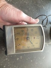 Old  GE Telechron Clock Alarm Keeps Great Time 1930s Art Deco Style Monogramed picture
