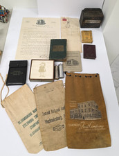 Antique Vintage PA Bank Ephemera Lot Money Bags Passbooks Mechanicsburg Carlisle picture