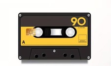 Retro Yellow Cassette Credit Debit Card Cover Sticker Skin  picture