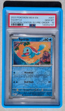Squirtle 007/165 Pokemon Center 151 Pre-order Promo 151 Pokemon PSA 10 + GUARD picture