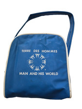 Rare Vintage 1967 Worlds Fair Bag- MAN AND HIS WORLD/TERRE DES HOMMES picture
