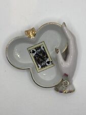 King Of Clubs Decorative Bowl porcelain hand dish gold antique vintage picture