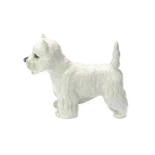 Northern Rose Scottish Westie Terrier Animal - Miniature Porcelain Figurine picture