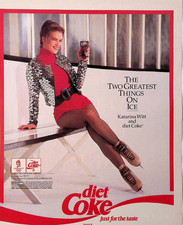 1992 Katarina Witt Diet Coke Coca Cola Figure Skater Print Ad LIFE February picture