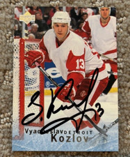 Vyacheslav SLAVA Kozlov Signed Autographed 1995-96 UD Be a Player Card IN PERSON picture