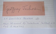 Sir Geoffrey Jackson 1971 Kidnapped Diplomat Uruguay Signature Autograph c 1980s picture