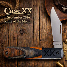 Case XX Crossroads XR Sloped Ember Glow DymaLux Wood Black G-10 Barlow 53166 picture