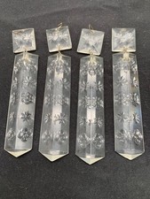 Antique 4 Piece Czech Glass Colonial Star Prisms picture