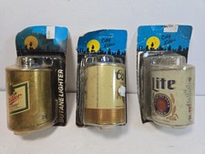 Lot 3 New Miller High Life Beer Can Table Cigarette Lighter Lite Coors  picture