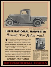 1934 IH International Trucks - Intro 1/2 Ton Pickup NEW Sign: 15x20