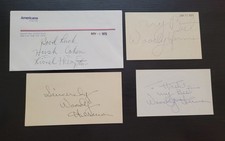 LIONEL HAMPTON & WOODY HERMAN AUTOGRAPHS x4 big band jazz vintage signatures picture