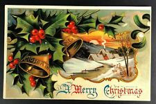 Antique Christmas Bells Postcard Holiday Gloria In Excelsis Deo Saxony Germany  picture