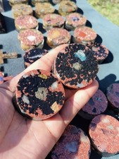 ( 2 ) Black Sun Orgonite Crystal Healing Emf Protection Shungite Pucks picture