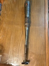 Tibetan Ritual Horn Trumpet w/ Engraved Metal Embossed Details & Red Stone 22