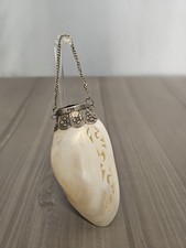 Antique Victorian Mother of Pearl Shell Chatelaine Snuff Box/Perfume Bottle picture