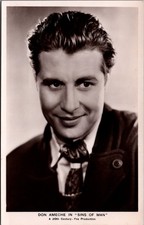 Don Ameche Sins of Man RPPC Postcard 1936 20th Century-Fox Film Star Portrait picture