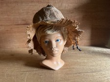 Huck Fin bust Head Figurine Statue Figure Farm Boy Peasant Hillbilly Vintage OP picture