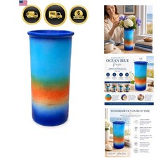 Handmade  Ocean Blue VASE - 9