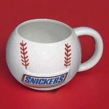 Snickers Galerie 3D Baseball Ceramic Coffee Mug Wide Bowl Candy Promo picture