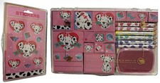 Vintage 1991 Sanrio Spottie Dottie Rubber Stamp Set Stickers Pencil Preowned picture