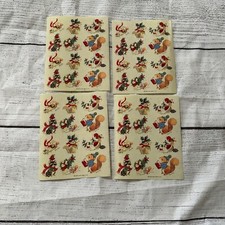 Vintage Carlton Cards Holiday Stickers 4 Sheets Woodland Animals Christmas picture