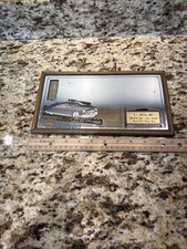 Vintage Hudson Car Advertising  Thermometer Mirror Wall Hanging 11x6 Gold Frame picture