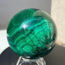 0.9lb Natural Malachite sphere quartz Crystal polishing Gem ball Specimen heali picture