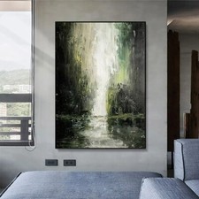 Abstract Waterfall Landscape Oil Painting Hand Painted Canvas Painting On canvas picture