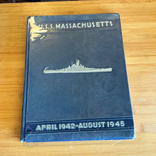 U.S.S. Massachusetts WWII Cruise Book April 1942–August 1945 Original picture