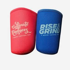 7 Brew Mother's Day (Pink) + Father's Day (Blue) Brewzie Koozie Lot picture