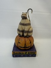 Jim Shore Halloween Cat Beware of Kitty Heartwood Creek Figure: Chipped Ear picture