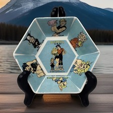 VTG Dogpatch USA Li'l Abner Cartoon Hexagonal Bowl 1968 Capp Theme-Park Souvenir picture
